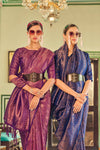 Indigo Purple Silk Saree