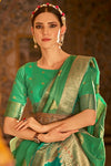 Fern Green Banarasi Silk Saree