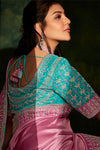 Blush Pink South Silk Saree