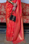 Festival Orange Banarasi Saree