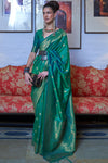 Extravagant Green Banarasi Saree