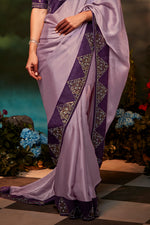 Pale Purple South Silk Saree
