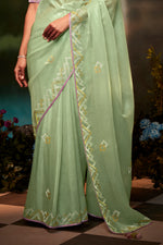 Pastel Green South Silk Saree
