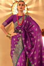 Royal Violet Banarasi Saree