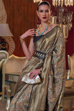 Copper Golden Pashmina Saree