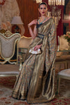 Copper Golden Pashmina Saree