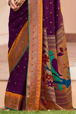 Plum Purple Paithani Saree