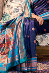 Berry Blue Paithani Saree