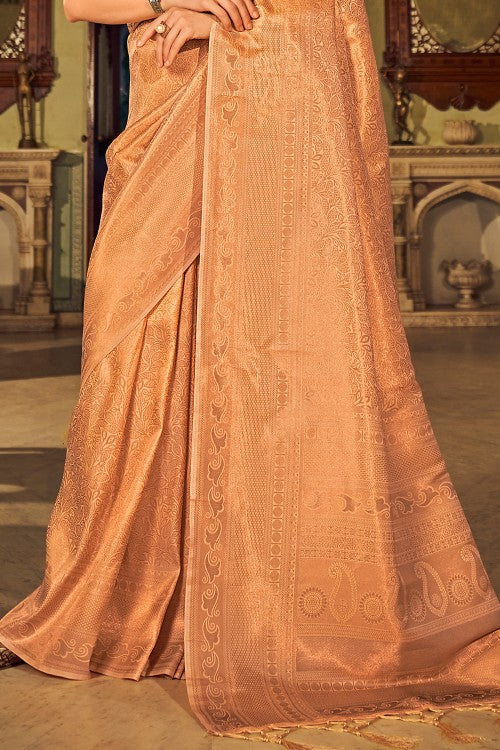 Peanut Brown Kanjivaram Saree