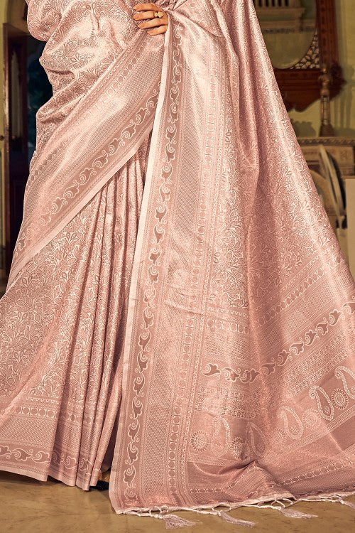 Rosy Brown Kanjivaram Saree