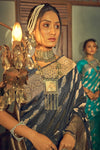 Anchor Grey Banarasi Silk Saree