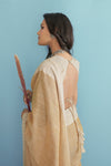 Tortilla Brown Linen Saree