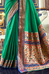 Teal Green South Silk Saree