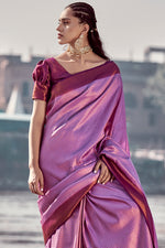 Bright Purple Kanjivaram Saree