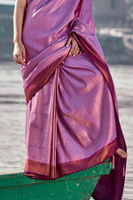 Bright Purple Kanjivaram Saree