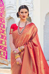 Classic Red Woven Kanjivaram Saree - Special Wedding Edition