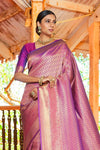 Royal Purple Zari Woven Kanjivaram Saree