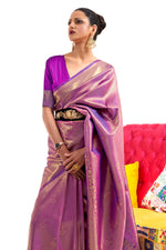 Royal Purple Kanjivaram Saree