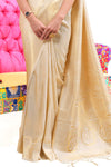 Parchment White Kanjivaram Saree