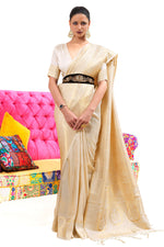 Parchment White Kanjivaram Saree