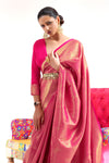 Rose Pink Kanjivaram Saree