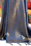 Lapis Blue Kanjivaram Saree