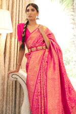 Magenta Pink Kanjivaram Saree