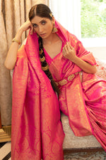 Magenta Pink Kanjivaram Saree