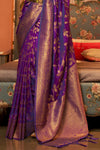 Plum Purple Kanjivaram Saree