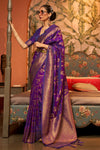 Plum Purple Kanjivaram Saree
