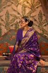 Plum Purple Kanjivaram Saree