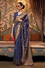 Royal Blue Kanjivaram Saree