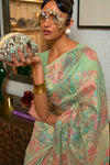 Tea Green Pashmina Saree