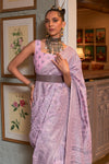 Lavender Pink Kashmiri Cotton Saree