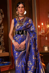 Azure Blue Kanjivaram Saree