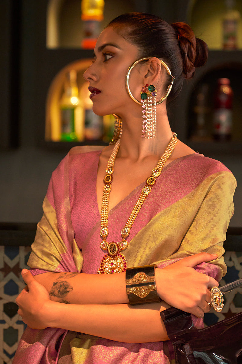 Butterscotch Yellow Kanjivaram Saree