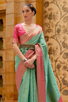 Alice Blue Kanjivaram Saree