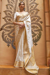 Frost White Kanjivaram Saree