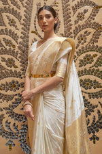 Frost White Kanjivaram Saree