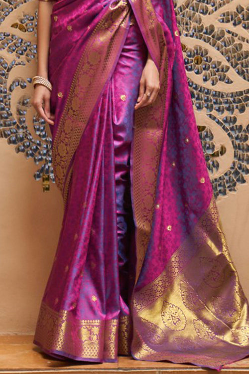Iris Purple Kanjivaram Saree