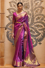 Iris Purple Kanjivaram Saree