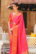 Barbie Pink Kanjivaram Saree