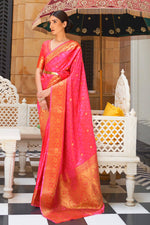 Barbie Pink Kanjivaram Saree