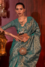 Blue Kanjivaram Zari Based Silk Saree