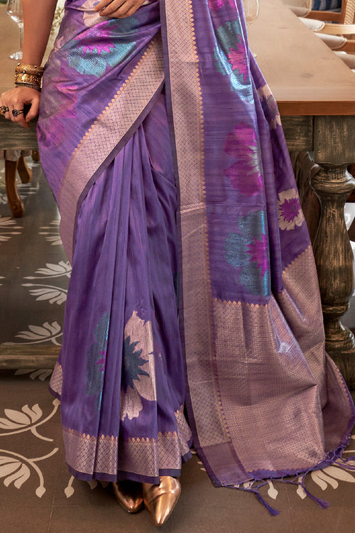 Jasmine Purple Silk Saree