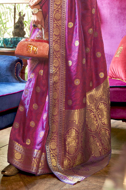Midnight Purple Kanjivaram Saree