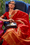 Berry Red Kanjivaram Saree