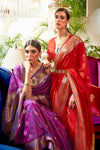 Berry Red Kanjivaram Saree