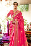 Bright Pink Kanjivaram Saree