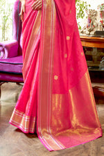 Bright Pink Kanjivaram Saree